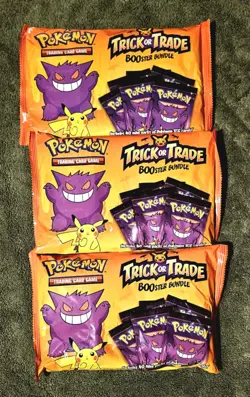 Pokemon TCG: BOOster Trick Or Trade Sealed Booster Bundles x3 820650850783 - Image 1