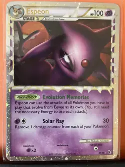 Pokemon TCG Espeon (Prime) Undaunted 81/90 Holo Ultra Rare Stage 1 - Image 1