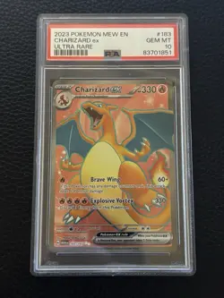 Pokemon Charizard ex 183/165 Scarlet & Violet 151 Ultra Rare Holo PSA 10 - Image 1