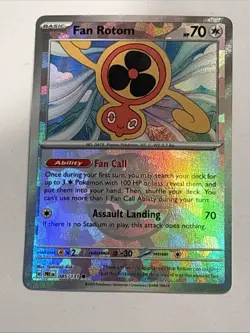 Fan Rotom (Master Ball Pattern) 085/131 Sv: Prismatic Evolutions Holo Pokemon NM - Image 1