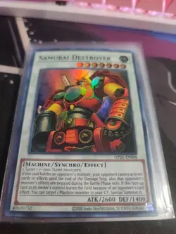 YuGiOh Samurai Destroyer OP26-EN008 Super Rare NM - Image 1