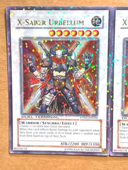 yugioh 3X X-Saber Urbellum DT01-EN034 Ultra Parallel Rare Near Mint - Image 4