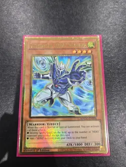 Elemental Hero Stratos MAGO-EN004 Premium Gold Rare 1st Edition LP Yugioh - Image 1
