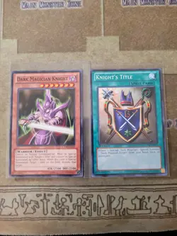 YUGIOH DARK MAGICIAN KNIGHT UNLIMITED + KNIGHTS TITLE LCYW COMMON 1ST ED NM - Image 1