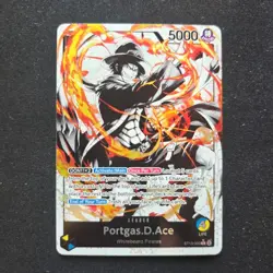 One Piece Card Game Portgas D Ace ST13-002 Alt Art Leader The Three Brothers NM - Image 1