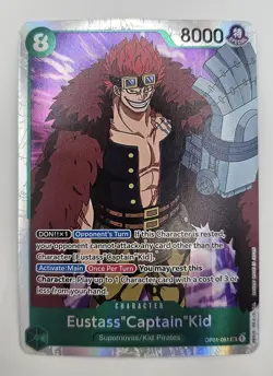 Bandai One Piece CCG Eustass Captain Kid OP01-051 Super Rare Foil 8000 - Image 1