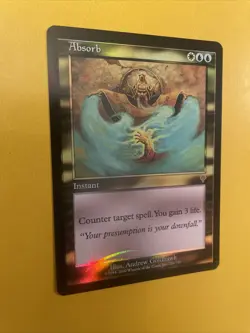 MTG - Absorb – FOIL - Invasion - Near Mint Front/Light Play Back - Image 1