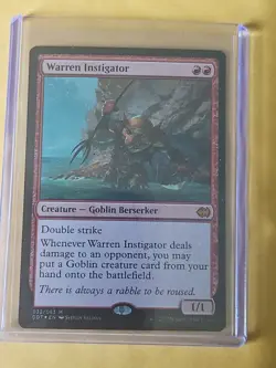 Warren Instigator 032/063 Magic Duel Deck Merfolk vs Goblins Holo Ungraded - Image 1