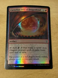 MTG Carnelian Orb of Dragonkind FOIL CLB: Battle For Baldur’s Gate NM English - Image 1