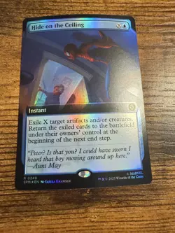 MTG Spider-Man Extended Art FOIL Hide on the Ceiling - Image 1