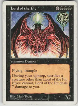 Magic the Gathering TCG Lord of the Pit R Fourth Edition 28 - Image 1