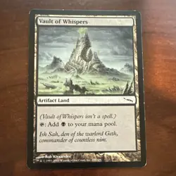 Wizards Vault of Whispers Artifact Land Mirrodin Regular Black Common MTG - Image 1