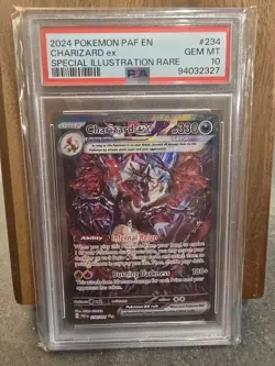 2024 POKEMON PAF EN-PALDEAN FATES SPECIAL ILLUSTRATION RARE CHARIZARD EX PSA 10 - Image 1