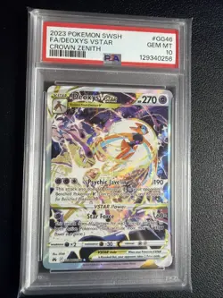 PSA 10 GEM MINT Deoxys VSTAR Crown Zenith Full Art Holo 2023 Pokemon GG46 - Image 1