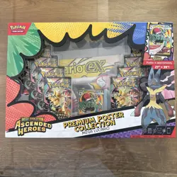 Pokemon TCG Ascended Heroes Premium Poster Collection Mega Lucario EX IN HAND - Image 1