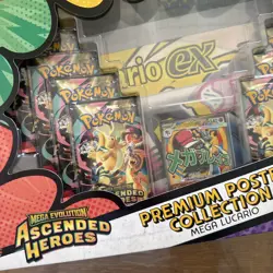 Pokemon TCG Ascended Heroes Premium Poster Collection Mega Lucario EX IN HAND - Image 3