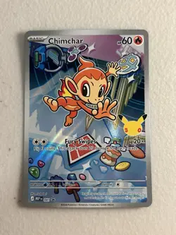 Pokemon 30th Anniversary First Partner Illustration Promo Chimchar 041 NM - Image 1