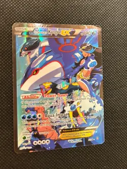 Pokemon Team Aqua's Kyogre EX Ultra Rare Double Crisis 6/34 Full Art Holo - Image 1