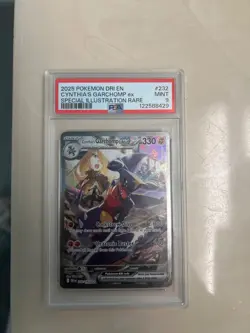 Pokemon Destined Rivals Cynthia's Garchomp EX SIR #232/182 PSA 9 MINT 232 - Image 1