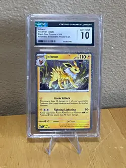 2025 POKEMON JOLTEON BLACK STARS PROMOS-169 PRISMATIC EVOLUTIONS POSTER CGC 10 - Image 1