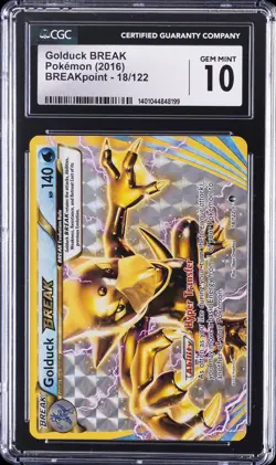 2016 POKEMON XY BREAKPOINT #18 GOLDUCK BREAK CGC 10 GEM MINT - Image 1