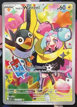 Pokemon TCG Iono's Wattrel 231/217 ME: Ascended Heroes Illustration Rare NM - Image 1
