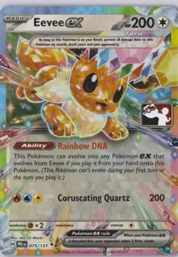 Eevee ex STAMP 075/131 PRE Pokemon Play! Prize Pack Series 7 - NM Pokemon Card - Image 1