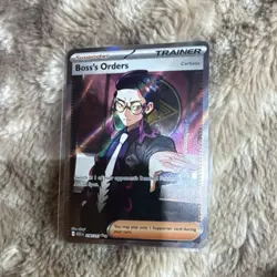 Pokemon Boss's Orders Full Art Holo Trainer Corbeau Rare ASC 256/217 English - Image 2