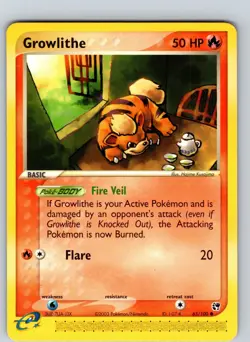 Growlithe 65/100 2003 EX Sandstorm Unlimited Regular Common - Image 1