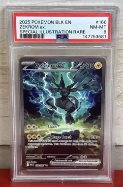 Pokemon Zekrom ex Black Bolt SIR #166/086 PSA 8 - Image 1