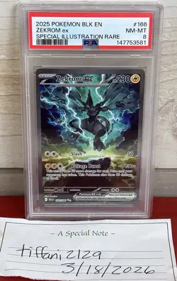 Pokemon Zekrom ex Black Bolt SIR #166/086 PSA 8 - Image 2