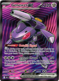 Pokemon TCG Genesect EX Full Art 161/086 Black Bolt Ultra Rare NM - Image 1