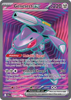 GENESECT EX 161/086 ULTRA RARE BLACK BOLT POKEMON LIGHTLY PLAYED - Image 1