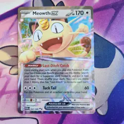Pokemon TCG Perfect Order Meowth EX 062/088 Double Rare NM - Image 1