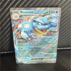 Pokemon Blastoise ex Full Art Holo Double Rare 030/142 Stellar Crown EX HP 330 - Image 1