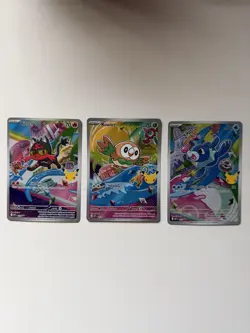 Pokemon 2026 First Partner Illustration Collection Series 1 Promos Set 43-45 - Image 1