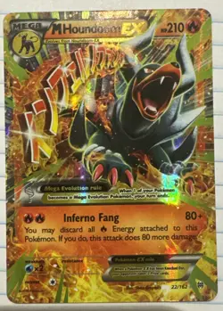 Pokemon M Houndoom EX 22/162 BREAKthrough Full Art Ultra Rare Holo 210 HP TCG - Image 1