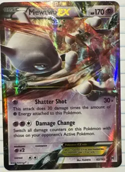 Mewtwo EX 62/162 Breakthrough Ultra Rare Holo Pokemon TCG - Image 1