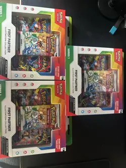 Lot of 3 Pokemon First Partner Illustration Collection Box Sealed New - Image 1