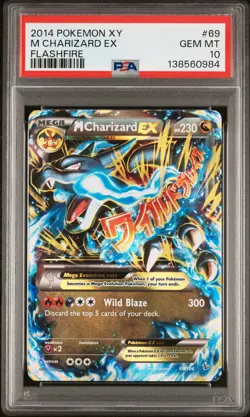2014 POKEMON XY FLASHFIRE #69 M CHARIZARD EX PSA 10 - Image 1