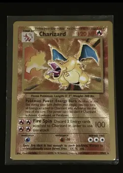 Pokemon Celebrations Charizard Gold Metal Promo - Image 1