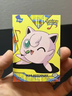 Jigglypuff Topps Pokemon TV Animation Edition Series 2 Puzzle Back Stickers LP - Image 1