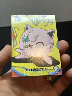 Jigglypuff Topps Pokemon TV Animation Edition Series 2 Puzzle Back Stickers LP - Image 2