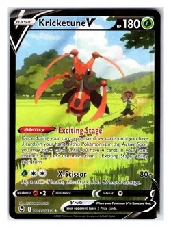 Pokemon TCG - Kricketune V - SWSH12: Silver Tempest Trainer Gallery TG12/TG30 Ul - Image 1