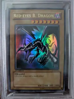 RED EYES B. DRAGON 2002 YUGIOH Legend Of Blue LOB-070 PSA 9 ENGLISH NA 1st Ed - Image 3
