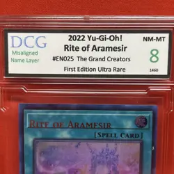 Yu-Gi-Oh Rite of Aramesir GCR-EN025 1st Ed Ultra Rare Error DCG 8 Grand Creators - Image 3