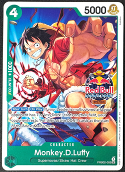 One Piece TCG - Monkey.D.Luffy PRB02-005 Red Bull Double DON!! - Promo - Image 1