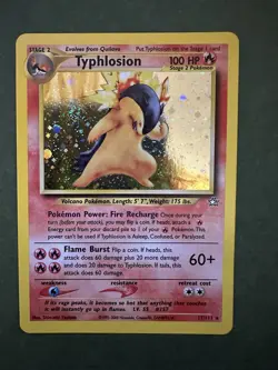 Pokemon Neo Genesis Typhlosion Holo Rare Card 17/111 Unlimited - Image 1