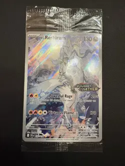 Pokemon TCG N's Reshiram Holo Card 167/159 IR Journey Together Stamped Sealed NM - Image 1