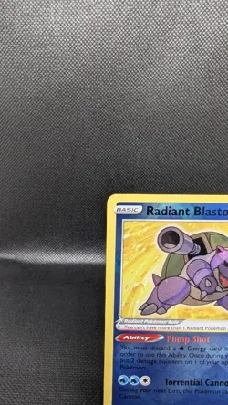 Pokemon TCG Radiant Blastoise Holo Card 018/078 Pokemon Go Rare, Near Mint/Mint - Image 3